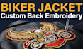 digitize jacket back embroidery logo for biker clubs fashion and apparel