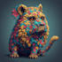 create professional animal pop art illustration