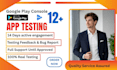 provide real 12 testers google play closed testing 12 app testers