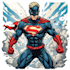 do a superhero comic illustration