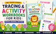 create and format tracing and activity workbook for kids KDP