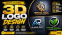 design a professional 3d logo