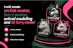 create live 2d vtuber, vrchat avatar, furry avatar, animal modeling and 3d furry