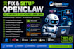 fix openclaw clawdbot setup openclaw  openclaw ai agent openclaw fix n8n api
