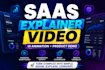 create a saas explainer video with UI animation