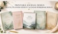 do printable journal design digital planner design calendar workbook design