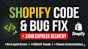 fix shopify liquid bugs and do custom code customization