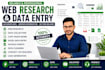 do data entry, copy paste and web research