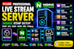 setup nginx rtmp live streaming server with hls, dash, m3u8, ffmpeg, obs and vlc