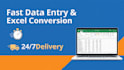 do accurate excel data entry, spreadsheet cleanup and CSV conversion