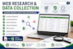 find emails, data entry and web research