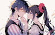 draw anime couple illustration