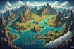 do custom fantasy dnd map illustration