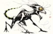 draw monster or fantasy creature in sketch illustration
