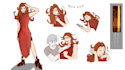 create character design with expression sheet