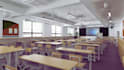 create 3d stem classroom design, library reading, educational facility, stem lab