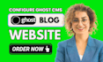 configure ghost website, ghost blog setup ghost newsletter
