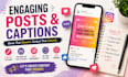 write instagram captions, posts and short content