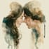 draw a watercolor couple portrait