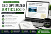 write SEO optimized blog posts and articles