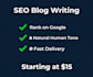 write SEO blog posts and ai content writing that ranks on google