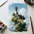 concept art, fantasy landscape character illustration