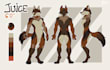 draw furry character reference sheet