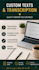 create custom texts and transcribe documents