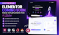 create elementor coming soon page and waitlist landing page for startup business