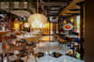 visualize commercial kitchen,bar nightclub, restaurant dining space, lounge area