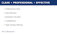 write professional business emails, letters and replies