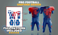 do american football uniform patterns and 3d mockups