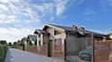 render 3d residential site plan layout,townhouse complex visual,sketchup terrain