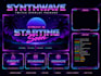 design a retro futuristic synth wave stream overlay or vtuber asset pack