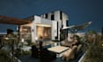 visualize 3d diorama ilustration,cgi highrise facade,building exterior rendering