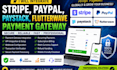 integrate stripe paypal paystack flutterwave payment gateway