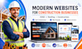 design modern construction website roofing hvac landing page plumber website