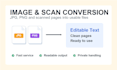 convert PDF, word, excel and image files professionally