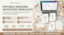 design editable wedding invitation template canva wedding suite