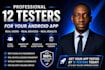 provide 12 testers for google play closed testing 20 testers mobile app testing