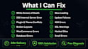 remove wordpress errors, bugs, and restore broken websites