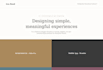 design a professional portfolio website
