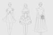 sketch a simple flat sketch fashion illustration