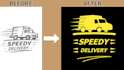 vector trace, redraw, and convert your logo to vector files