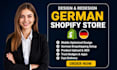 design redesign german dropshipping store german shopify website deutsch website