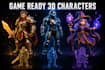 create game ready 3d character,low poly model,sprite sheet,game asset,indie game