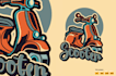 create a professional scooter logo design with modern style