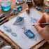 make jewelry design in hand sketchs