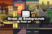 create isometric pixel art tileset, spritesheet, props object, pixel background