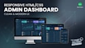 design a responsive HTML CSS admin panel and dashboard